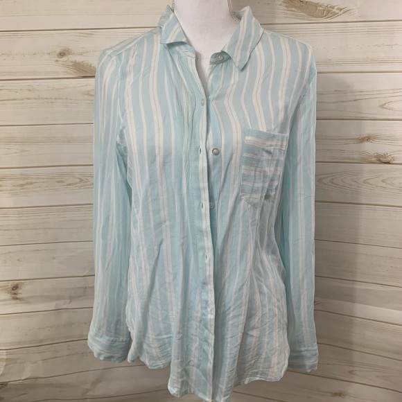 Abound Light Blue white Button Down Shirt - Picture 3 of 11